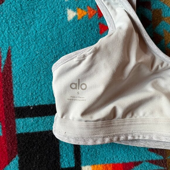Aloyoga Alosoft Center Stage Bra - Size Small - Color: Athletic Heather Grey - Picture 4 of 6
